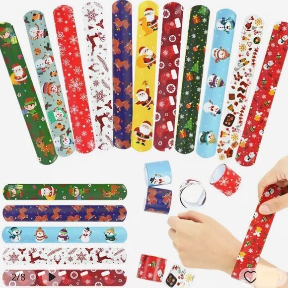 CHRISTMAS SNAP BRACELETS, 4 pieces - Picture 3 of 3